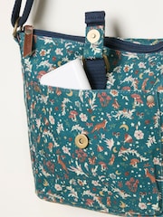 FatFace Navy Canvas Woodland Print Crossbody Bag - Image 3 of 3