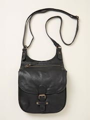 FatFace Anna Black Oiled Crossbody Bag - Image 1 of 3