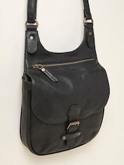 FatFace Anna Black Oiled Crossbody Bag - Image 2 of 3