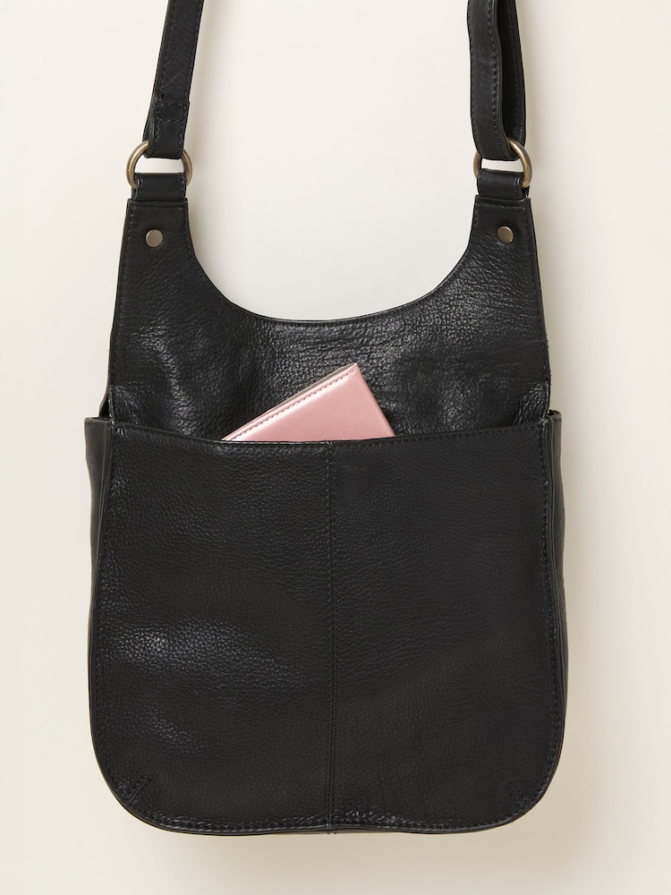 FatFace Anna Black Oiled Crossbody Bag - Image 3 of 3