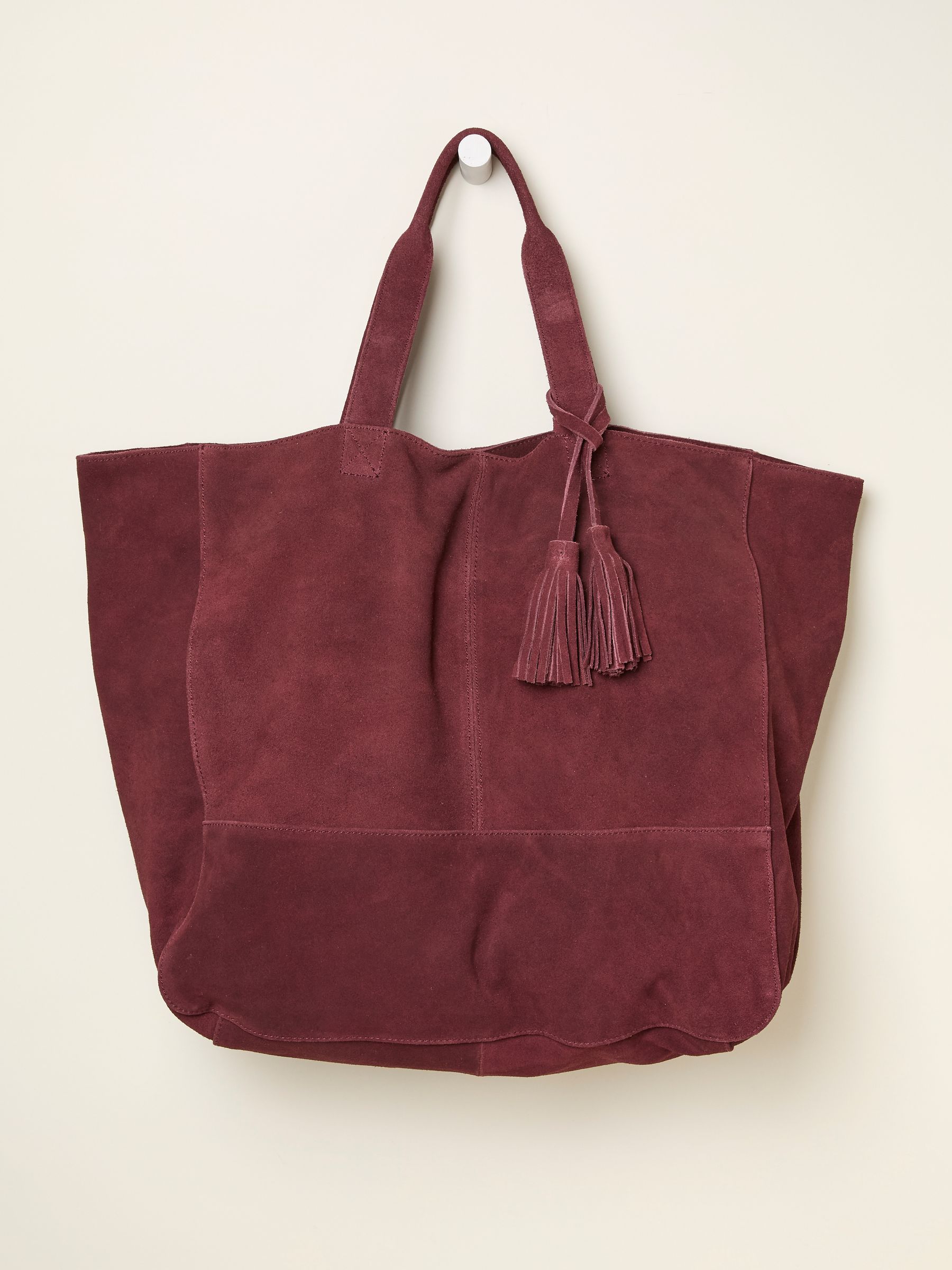 Buy FatFace Margot Burgundy Red Suede Tote Bag from Next USA