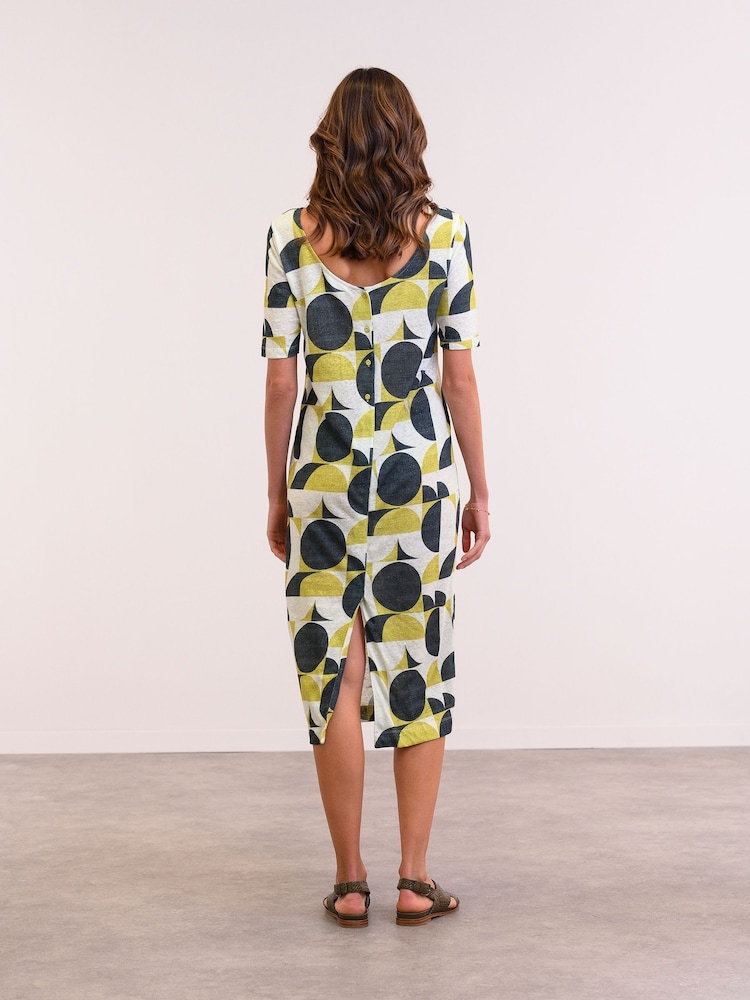 Gris - Celtic & Co. Button Linen Blend Back Dress - Imagen 2 de 4 Gris - Celtic & Co. Button Linen Blend Back Dress - Imagen 2 de 4