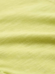 Celtic & Co. Green Slub Jersey Scoop Neck Henley 100% Cotton Top - Image 4 of 4