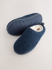 Navy Borg Mule Slippers - Image 5 of 7