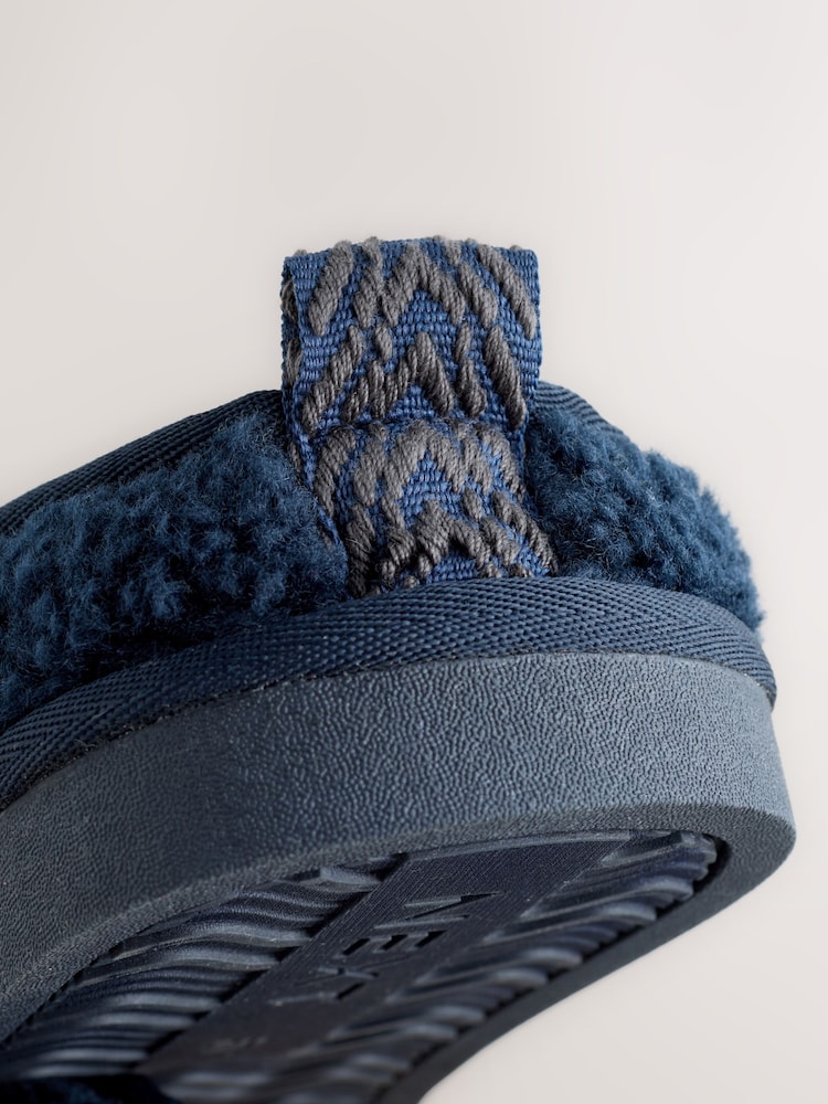 Navy Borg Mule Slippers - Image 7 of 7