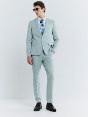 Зеленый зауженный крой - River Island Stretch Suit Jacket - Image 1 of 4