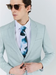 Зеленый зауженный крой - River Island Stretch Suit Jacket - Image 3 of 4