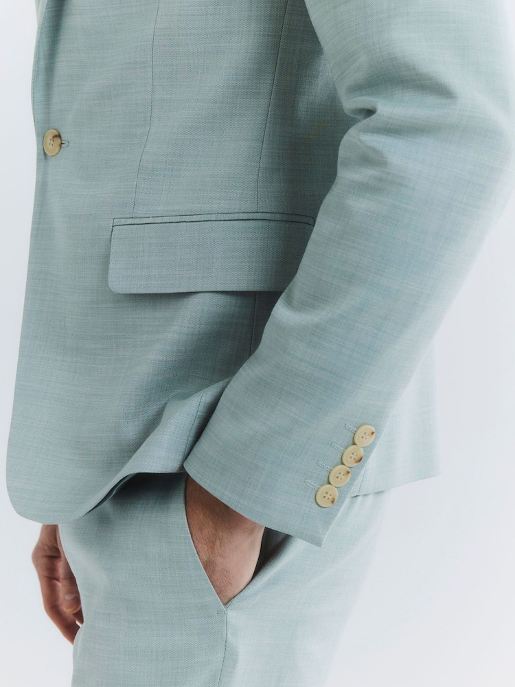 Зеленый зауженный крой - River Island Stretch Suit Jacket - Image 4 of 4