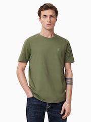 AllSaints Opt Wht/Green/Blk 100% Organic Cotton Brace Crew T-Shirts 3 Pack - Image 2 of 7