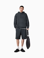 AllSaints Blue 100% Organic Cotton Haven Sweat Shorts - Image 3 of 8