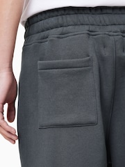 AllSaints Blue 100% Organic Cotton Haven Sweat Shorts - Image 7 of 8