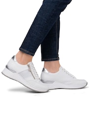 Rieker Womens Zipper White Shoes - Image 1 of 9