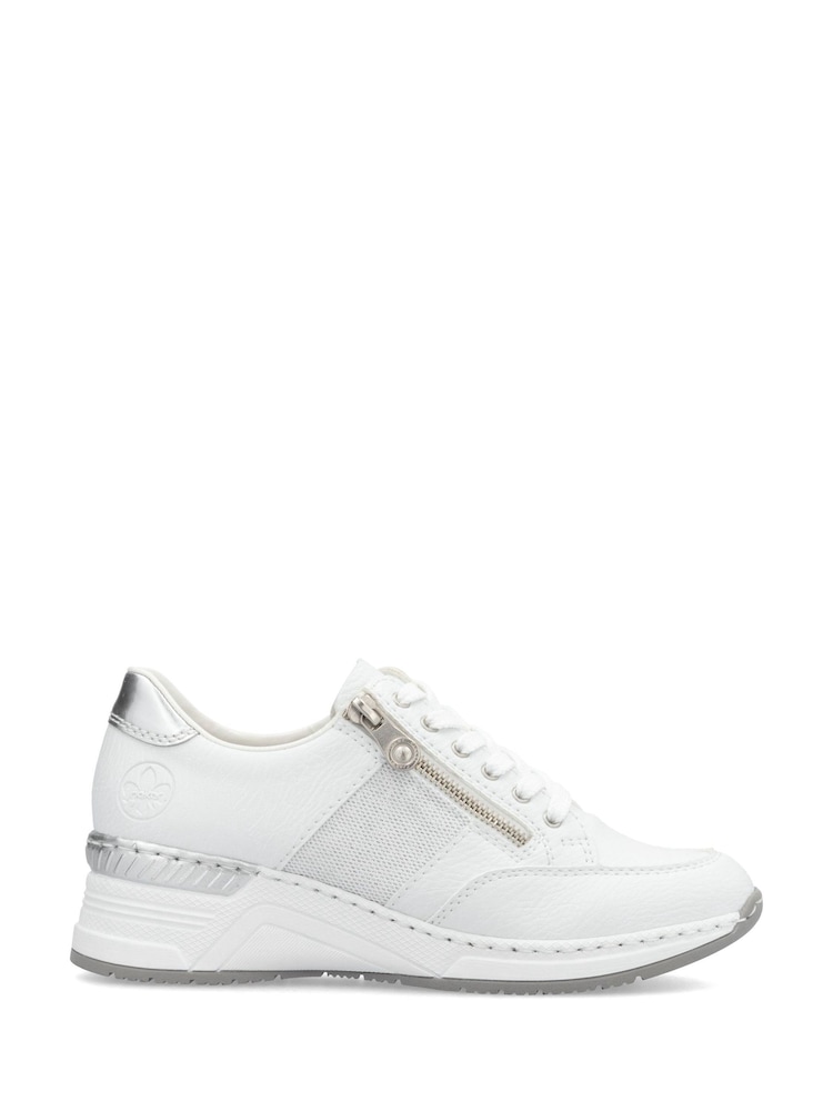 Rieker Womens Zipper White Shoes - Image 2 of 9
