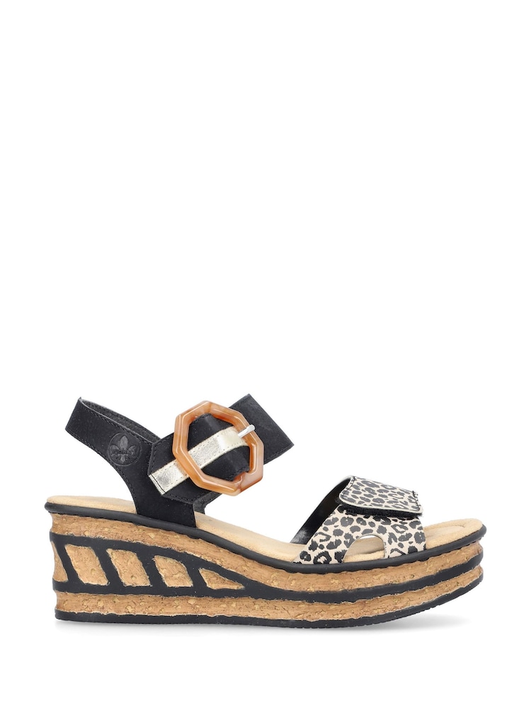 Zapatos negros de mujer con gancho y trabilla de Rieker - Imagen 2 de 7 Zapatos negros de mujer con gancho y trabilla de Rieker - Imagen 2 de 7