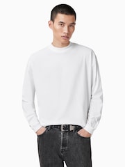 AllSaints White 100% Organic Cotton Finn Crew T-Shirt - Image 1 of 7