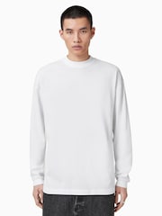 AllSaints White 100% Organic Cotton Finn Crew T-Shirt - Image 3 of 7