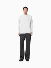 AllSaints White 100% Organic Cotton Finn Crew T-Shirt - Image 4 of 7