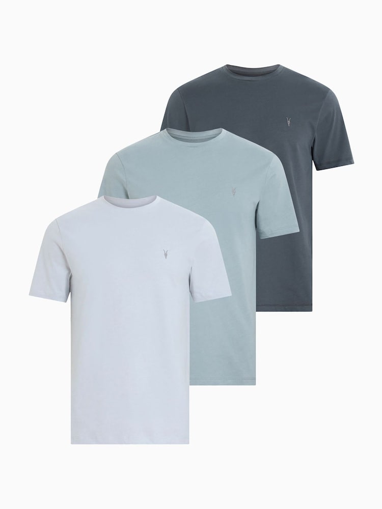 AllSaints Blue Brace Crew T-Shirts 3 Pack - Image 1 of 3
