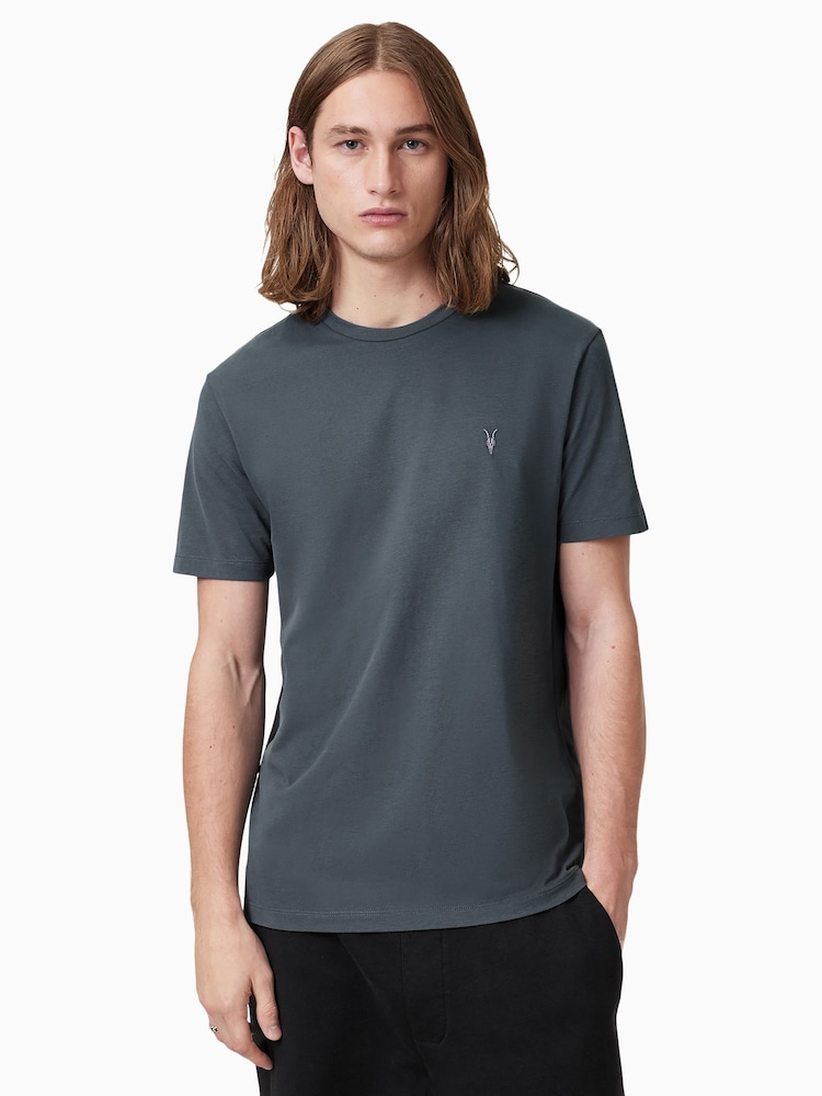 AllSaints Blue Brace Crew T-Shirts 3 Pack - Image 3 of 3