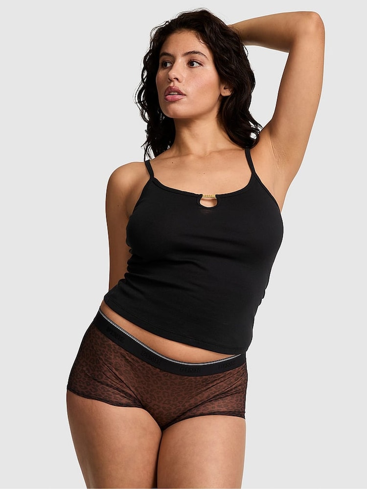 Victoria's Secret PINK Black Keyhole PJ Cami Top - Image 1 of 4
