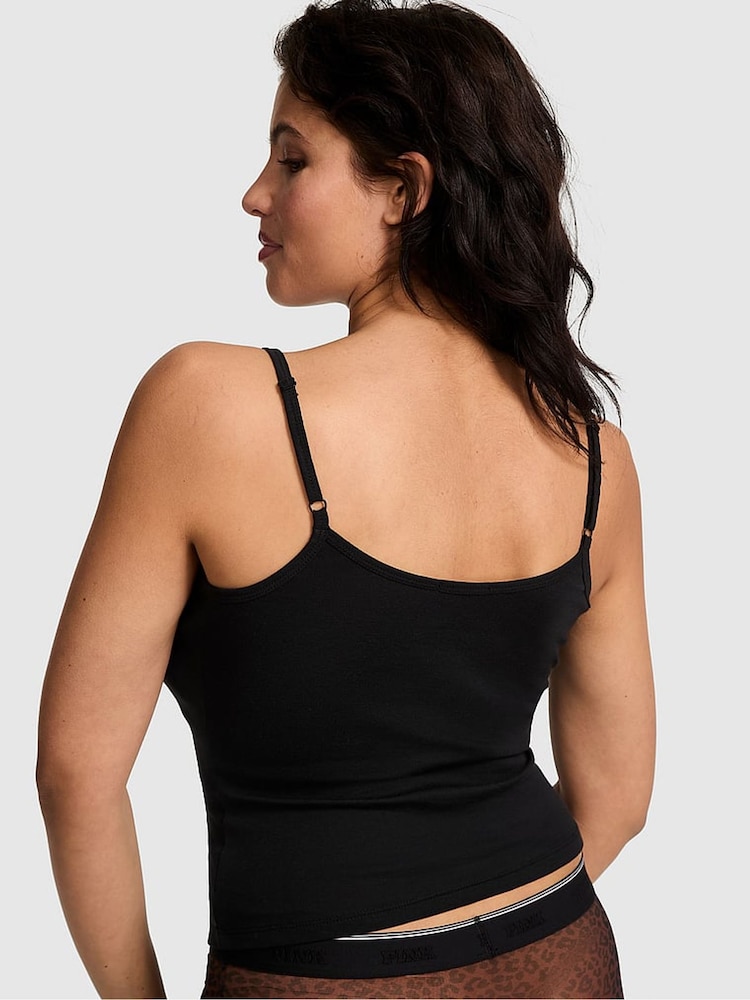 Victoria's Secret PINK Black Keyhole PJ Cami Top - Image 2 of 4