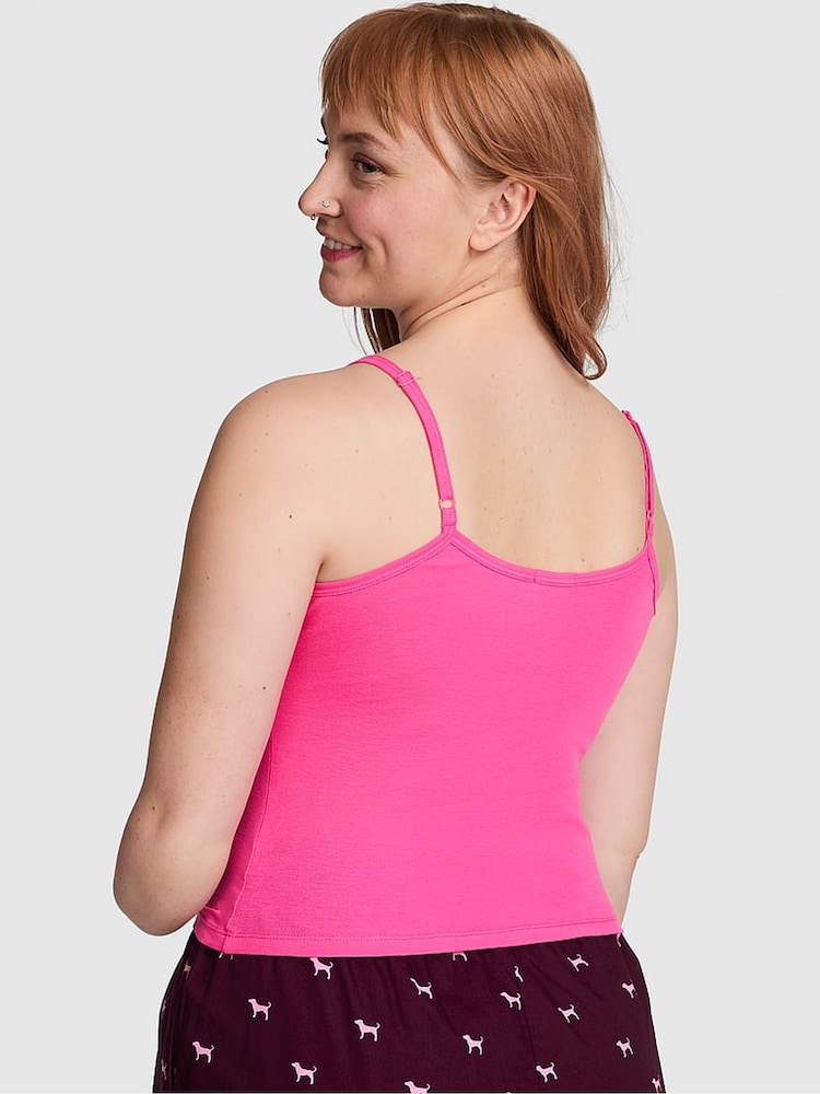 Victoria's Secret PINK Rose Pink Keyhole PJ Cami Top - Image 2 of 3
