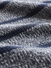 Celtic & Co. Blue Yarn Twist Breton 100% Cotton Jumper - Image 4 of 4