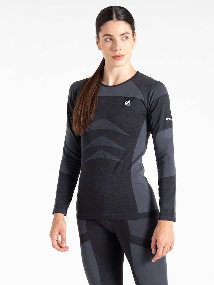 Dare 2b Womens In The Zone III Long Sleeve Black Base Layer Top - Image 1 of 6