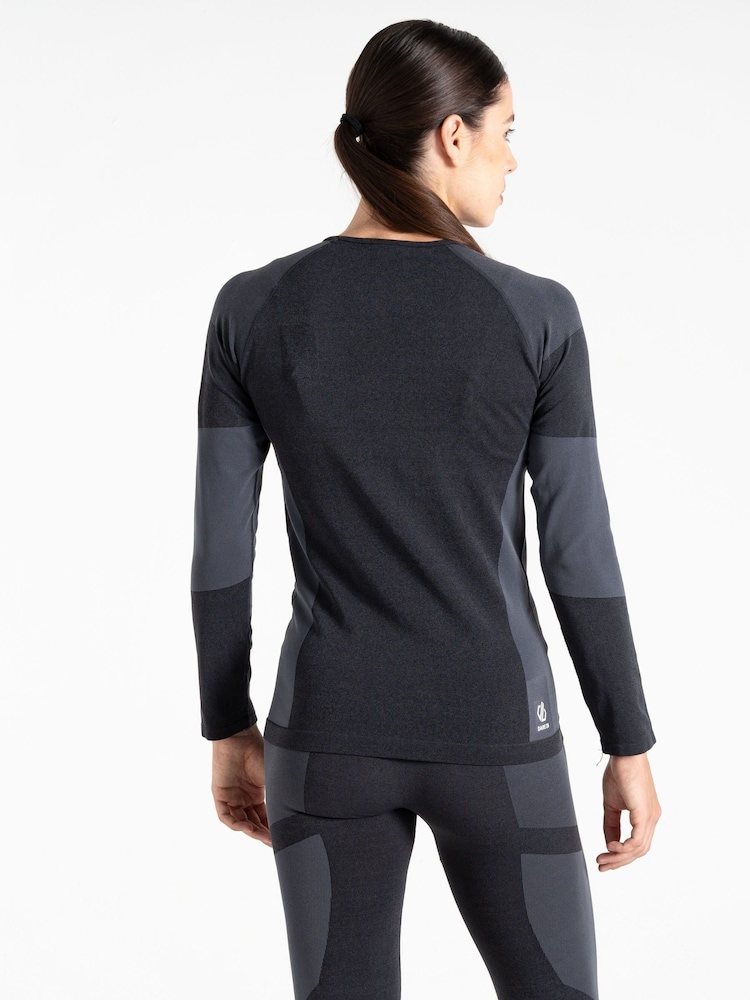 Dare 2b Womens In The Zone III Long Sleeve Black Base Layer Top - Image 2 of 6