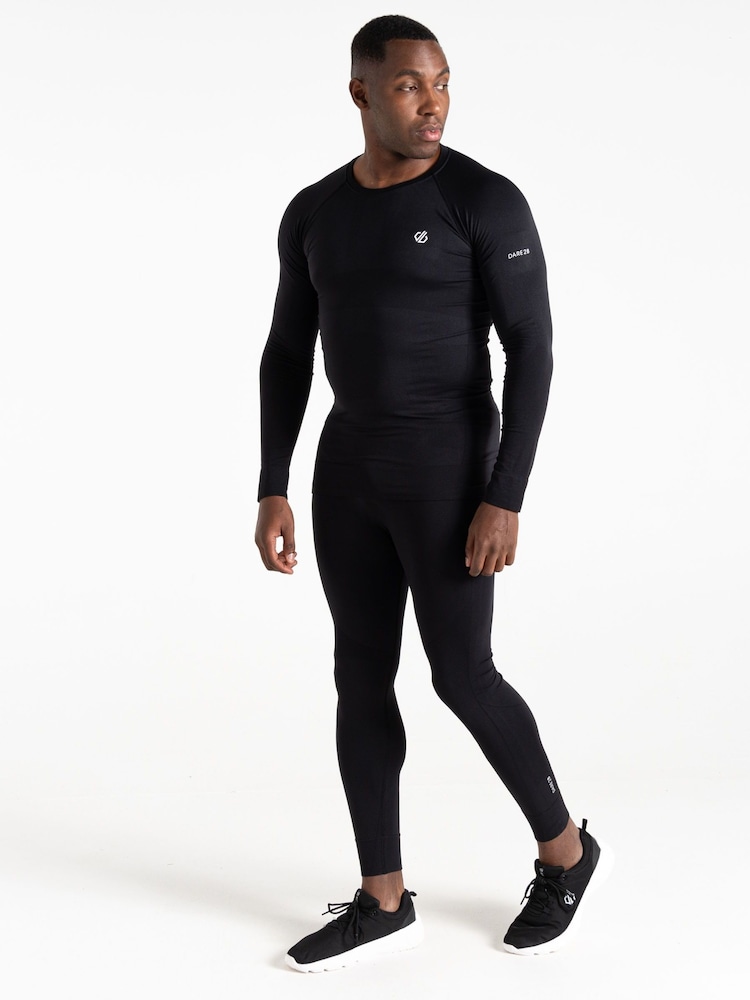 Dare 2b Mens In The Zone III Long Sleeve Base Layer Black Top - Image 1 of 6