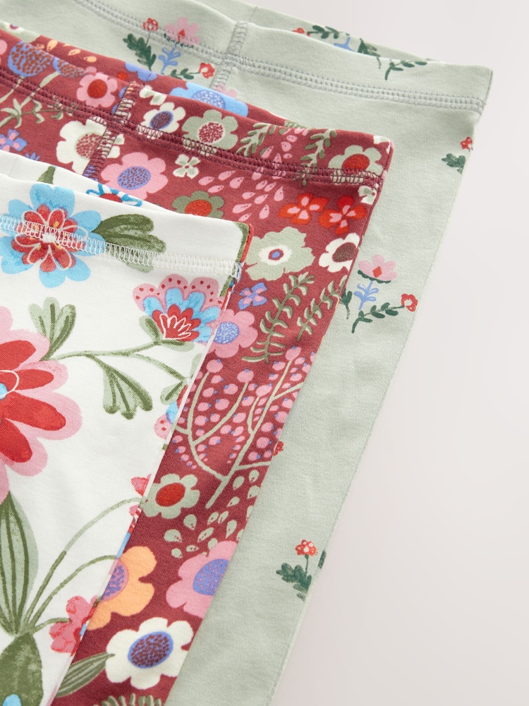 Red/Green Floral Snuggle Pyjamas 3 Pack (9mths-10yrs) - Image 11 of 11