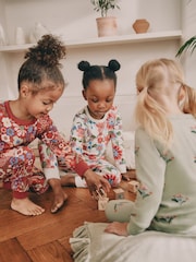 Red/Green Floral Snuggle Pyjamas 3 Pack (9mths-10yrs) - Image 2 of 11