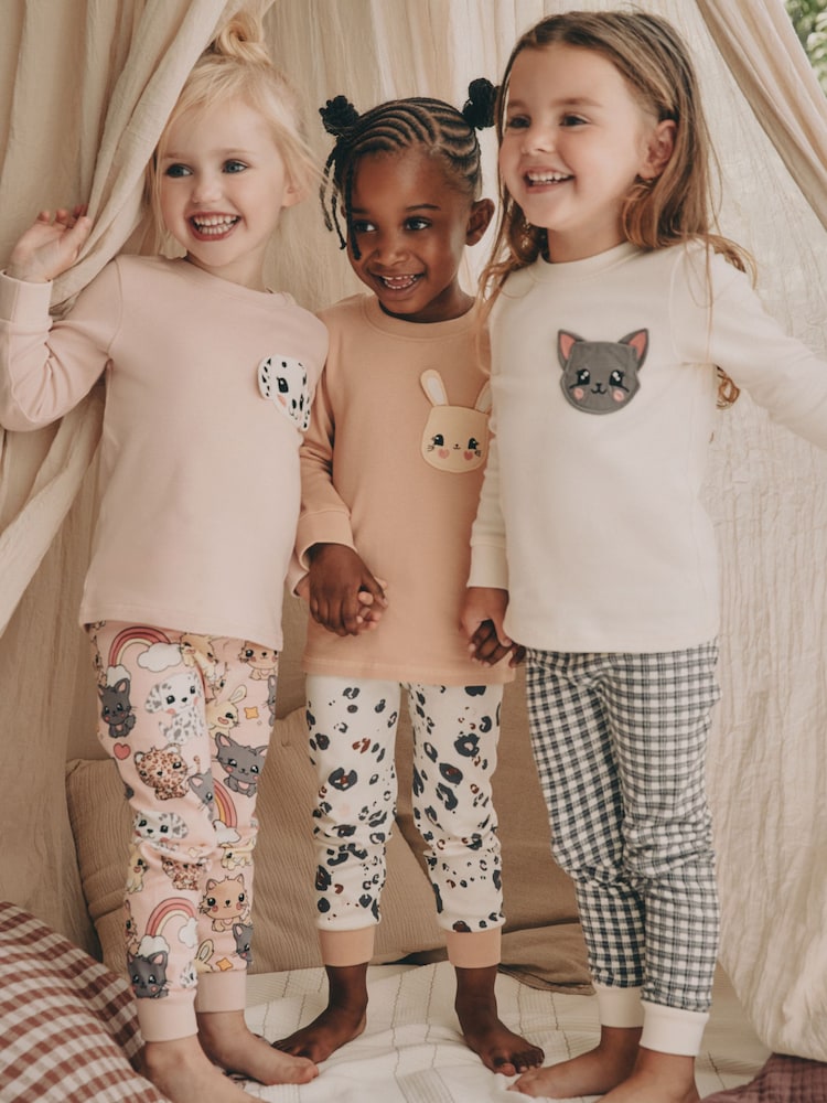 Pet Print Snuggle Pyjamas 3 Pack (9mths-10yrs) - Image 1 of 11 Pet Print Snuggle Pyjamas 3 Pack (9mths-10yrs) - Image 1 of 11