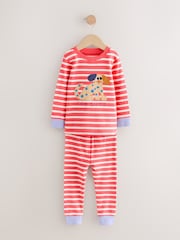 Red/Navy Dog Applique Snuggle Pyjamas 3 Pack (9mths-9yrs) - Image 9 of 12