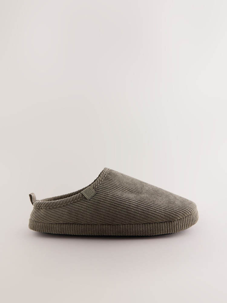 Taupe Cord Mule Slippers - Image 2 of 5