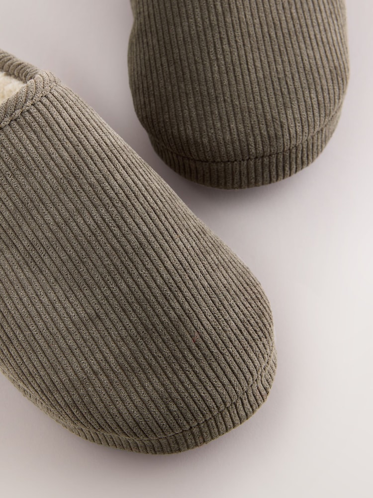 Taupe Cord Mule Slippers - Image 5 of 5