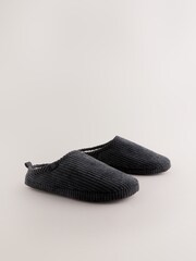 Black Cord Mule Slippers - Image 1 of 5
