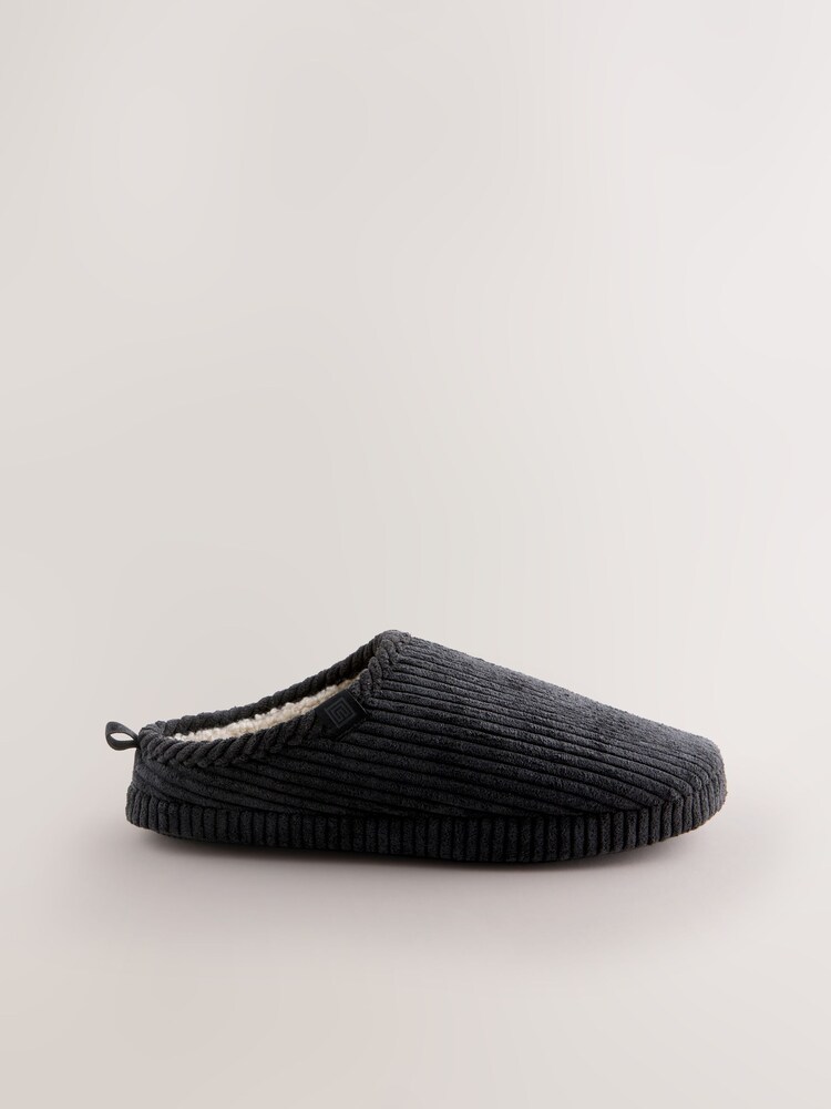 Black Cord Mule Slippers - Image 2 of 5