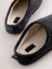 Black Cord Mule Slippers - Image 3 of 5