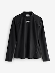 Speedo Black Womens Long Sleeve Rash Top - Image 1 of 1