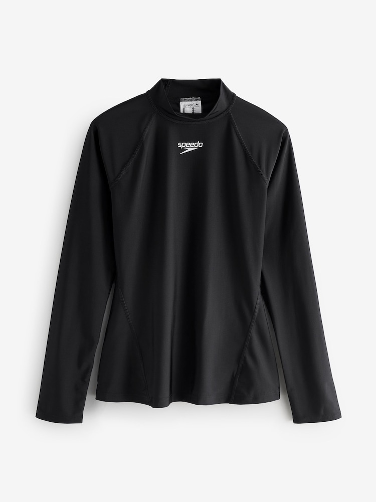 Speedo Black Womens Long Sleeve Rash Top - Image 1 of 1