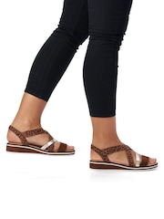 Rieker Womens Brown Sandals Hook And Loop - Image 1 of 6