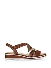 Rieker Womens Brown Sandals Hook And Loop - Image 2 of 6