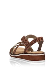 Rieker Womens Brown Sandals Hook And Loop - Image 4 of 6