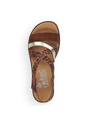Rieker Womens Brown Sandals Hook And Loop - Image 5 of 6