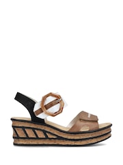 Rieker Womens Hook & Loop Black Shoes - Image 2 of 11