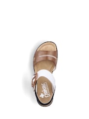 Rieker Womens Hook & Loop Black Shoes - Image 6 of 11