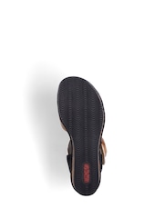 Rieker Womens Hook & Loop Black Shoes - Image 9 of 11