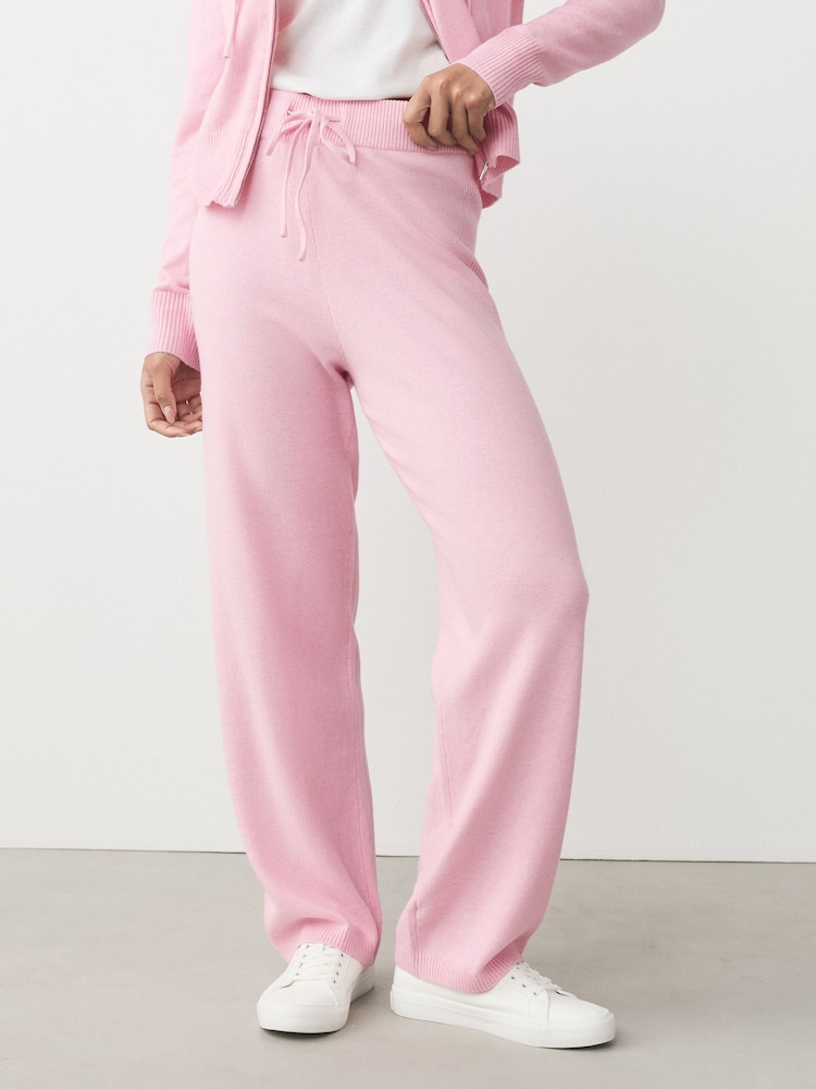 Blush Pink Super Soft Co-Ord Knitted Joggers - Image 1 of 8