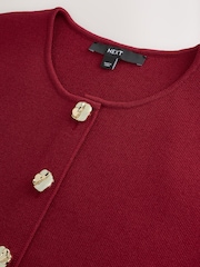 Cherry Red Smart Button Front Waistcoat - Image 2 of 4